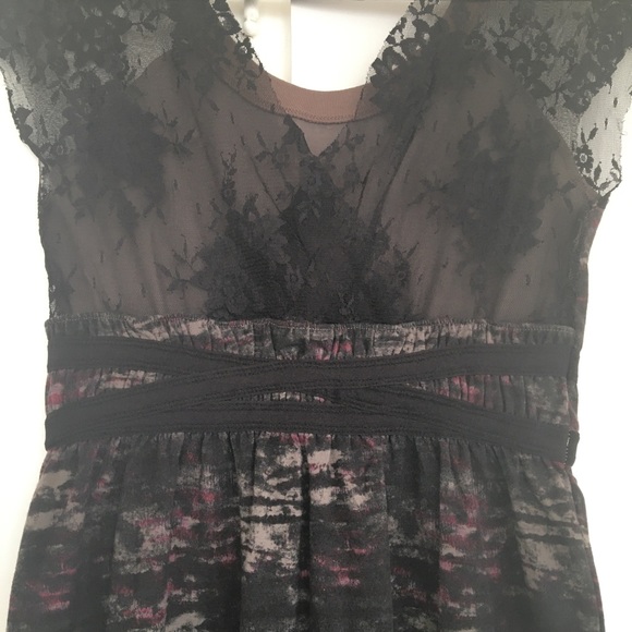Free People black, gray & dark pink dress. Small - Picture 16 of 16